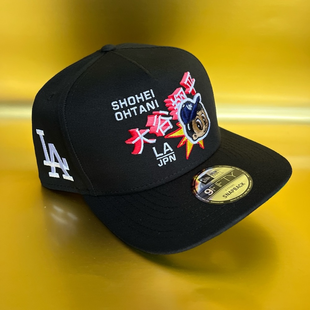 New Era 9fifty LA/JPN Dodgers Shohei Ohtani Black Curved A-Frame Cap